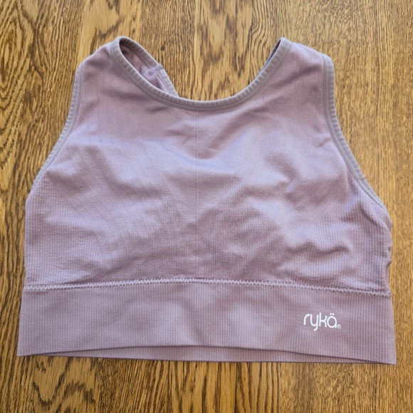 RYKA Size‎ M 2 PACK Sports Bra Adjustable Straps Lavender & White Full Coverage - Picture 7 of 12